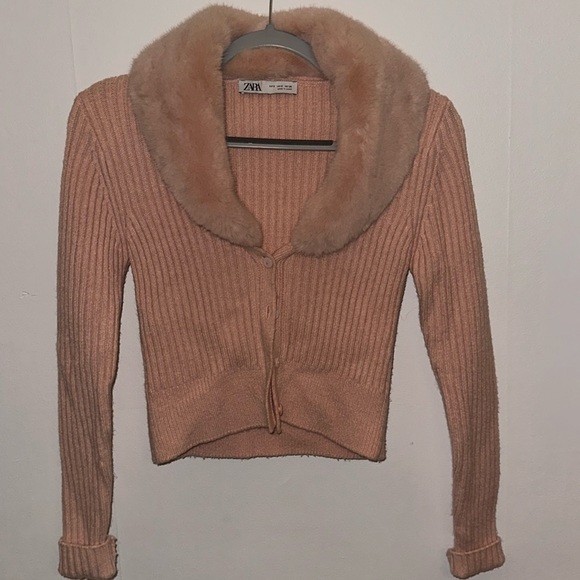 Zara Fur Cardigan - Picture 1 of 1